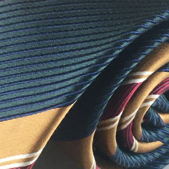 HENRY JACOBSON SILK BLEND REGIMENT STRIPE NECKTIE - Picture 15 of 15